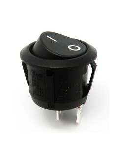 2P-KIPPSCHALTER SCHWARZ 250V6A Ø20mm