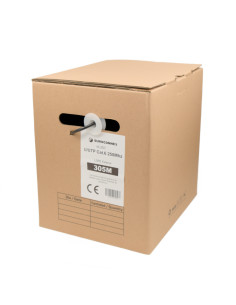 1m CABLE UTP Cat.6 CCA EXTERIOR 305m RIGIDO NEGRO